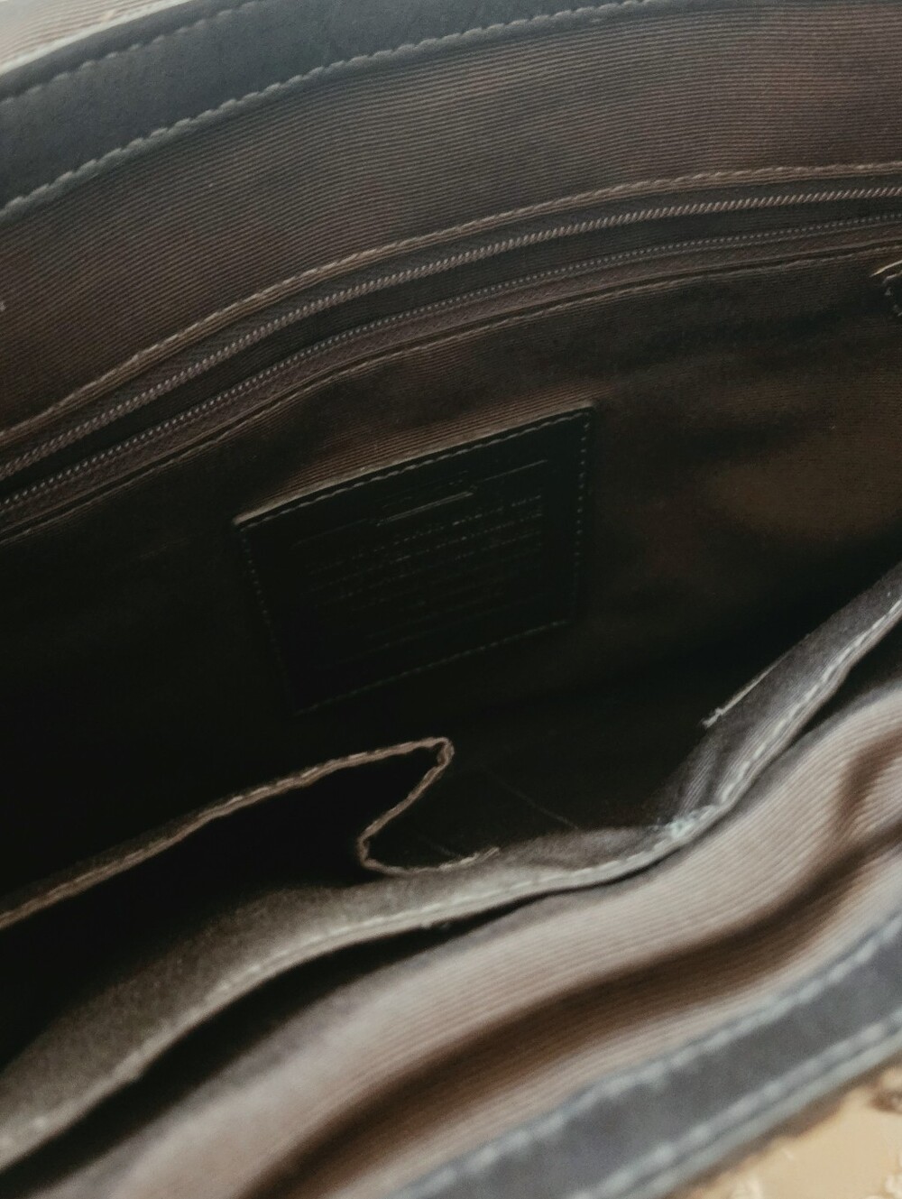 COACH SIGNATURE BROWN CANVAS MESSENGER CROSSBODY BAG F70283 - Picture 4 of 5